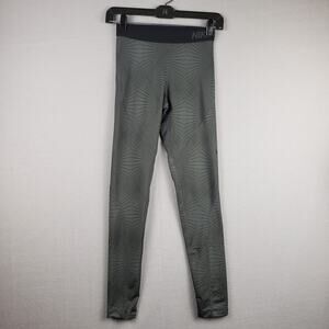 Nike Pro Women's XS High Rise Athletic Leggings‎ Gray Black Spiral Print Workout